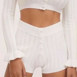 NWOT For Love & Lemons Camille knit shorts size Small